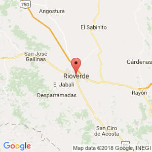 Localización de Rioverde en San Luis Potosí