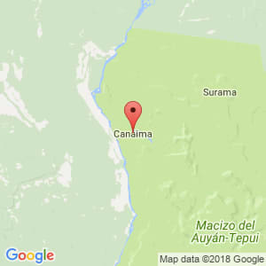 Localización de Campamento Canaima en Bolívar