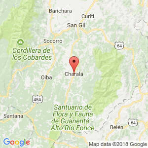 Localización de Charala en Santander