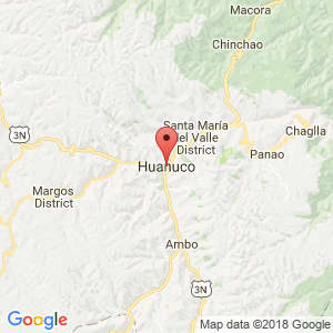 Localización de Huánuco en Huánuco