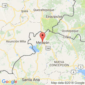 Localización de Metapán en Santa Ana