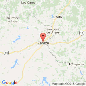 Localización de Zaraza en Guárico