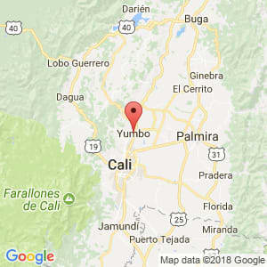 Localización de Yumbo en Valle del Cauca