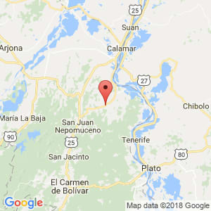 Localización de El Guamo en Bolívar