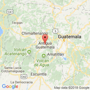 Localización de Antigua Guatemala en Sacatepéquez