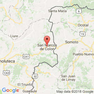 Localización de San Marcos de Colón en Choluteca