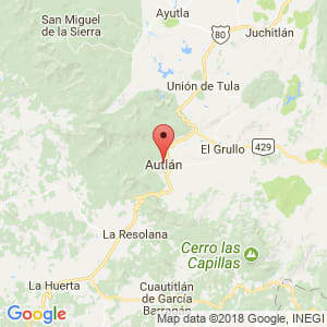 Localización de Autlán de Navarro en Jalisco