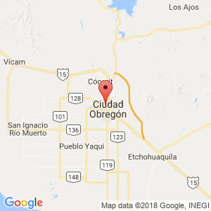 Localización de Cajeme en Sonora