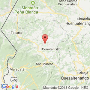 Localización de Tejutla en San Marcos