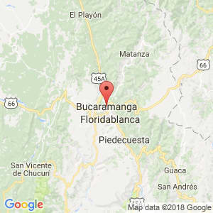 Localización de Bucaramanga en Santander