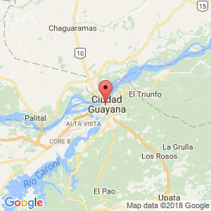 Localización de Ciudad Guayana en Bolívar