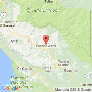 Localización de Buenos Aires en Puntarenas