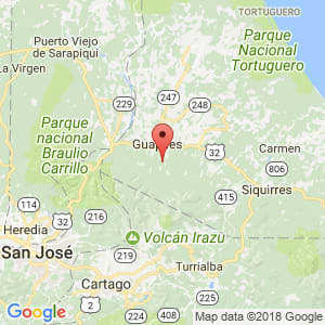 Localización de Jiménez en Limón Localización de Jiménez en Limón