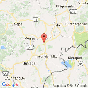 Localización de Santa Catarina Mita en Jutiapa