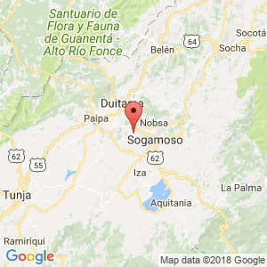 Localización de Tibasosa en Boyacá