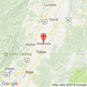Localización de Andalucía en Valle del Cauca