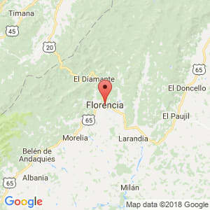 Localización de Florencia en Caquetá