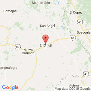 Localización de El Difícil en Magdalena