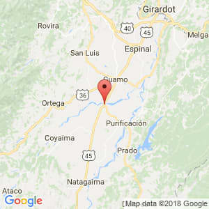 Localización de Saldaña en Tolima