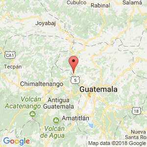 Localización de San Juan Sacatepéquez en Guatemala