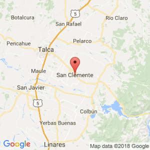 Localización de San Clemente en Maule