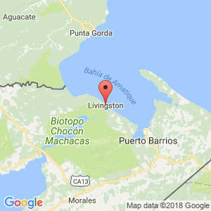 Localización de Livingston en Izabal