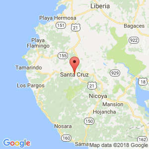 Localización de Santa Cruz en Guanacaste