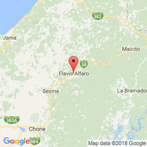 Localización de Flavio Alfaro en Manabí