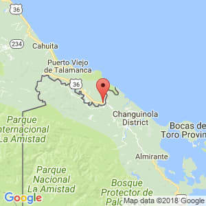 Localización de Sixaola en Limón