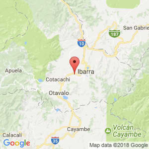 Localización de San Antonio de Ibarra en Imbabura