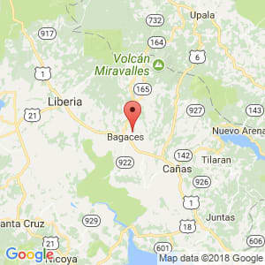Localización de Bagaces en Guanacaste