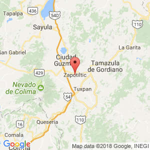 Localización de Zapotiltic en Jalisco
