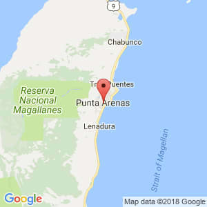 Localización de Punta Arenas en Magallanes y de la Antártica Chilena