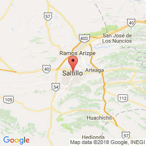 Localización de Saltillo en Coahuila de Zaragoza