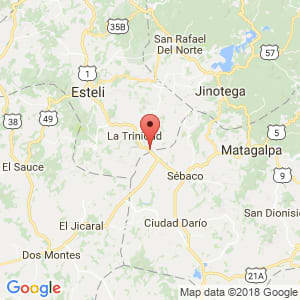 Localización de San Isidro en Matagalpa