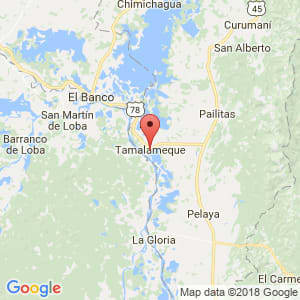 Localización de Tamalameque en Cesar