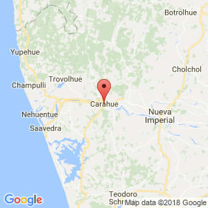 Localización de Carahue en La Araucanía