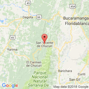 Localización de San Vicente de Chucuri en Santander
