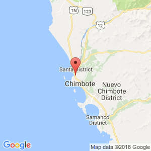 Localización de Coishco en Ancash