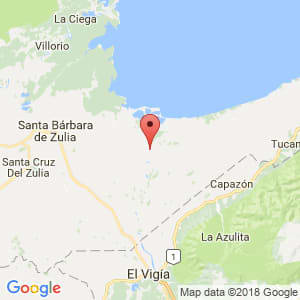 Localización de Pueblo Nuevo en Zulia