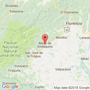 Localización de Belén de los Andaquies en Caquetá