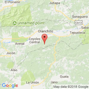 Localización de Teguajinal en Yoro
