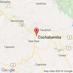 Localización de Chulla en Cochabamba
