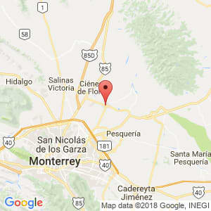 Localización de General Zuazua en Nuevo León