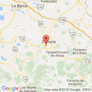 Localización de Jacona en Michoacán de Ocampo
