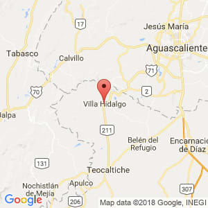 Localización de Villa Hidalgo en Jalisco