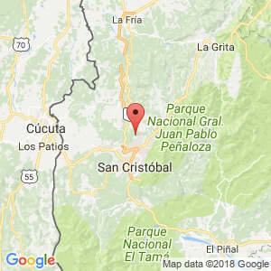Localización de Palmira en Táchira