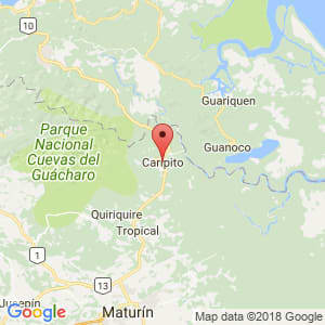 Localización de Caripito en Monagas