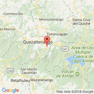 Localización de Cantel en Quetzaltenango