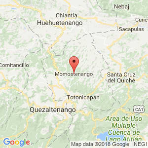 Localización de Momostenango en Totonicapán